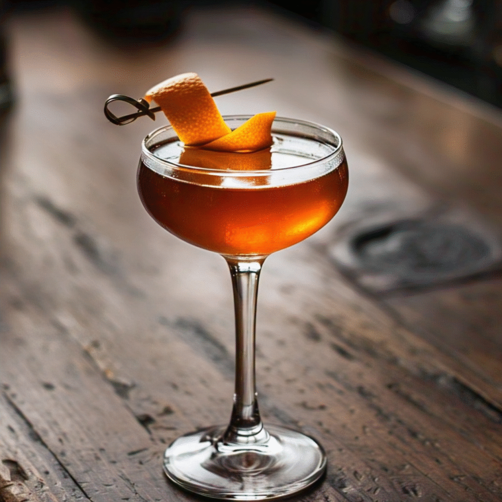 Mandarin Boulevardier cocktail by Shake & Strain Bar Sydney
